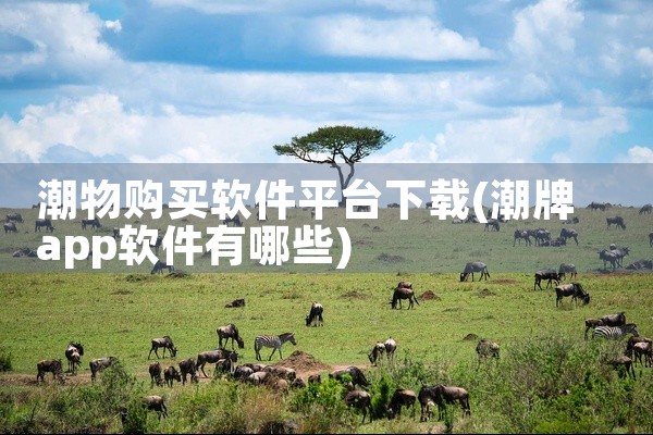 潮物购买软件平台下载