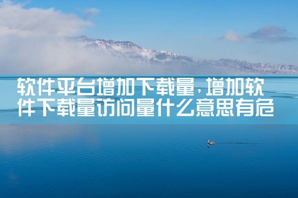 软件平台增加下载量