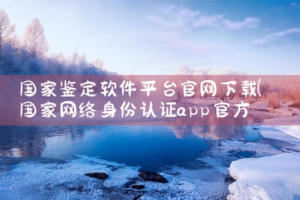 国家鉴定软件平台官网下载