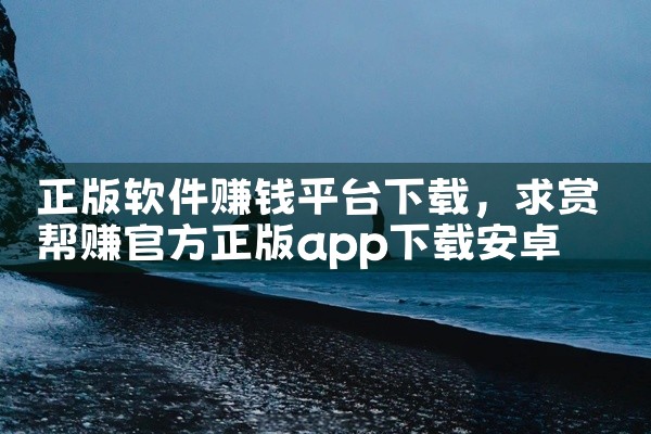 正版软件赚钱平台下载